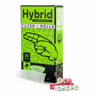 Kombipack &ndash; 33 filter + 4 m rullpapper i box (hybrid)