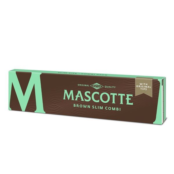 Mascotte Brown Slim Size-rullpapper + rivbara rulltips