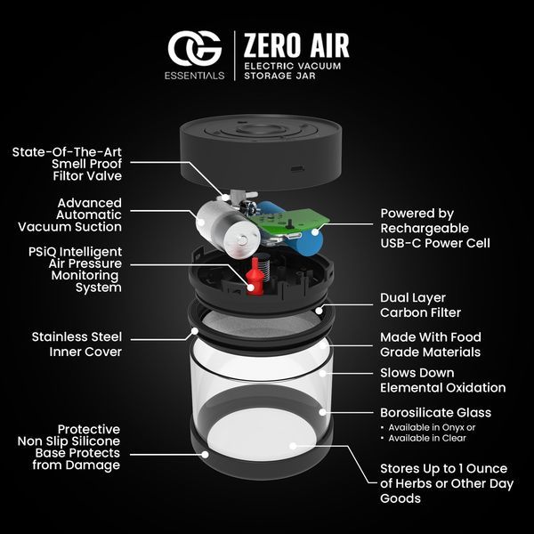 Elektrisk vakuumförvaringsburk (Zero Air)