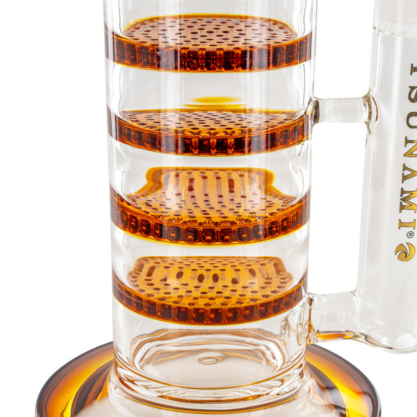 Triple Honeycomb Turbine-bong 18'' (Tsunami Glass)