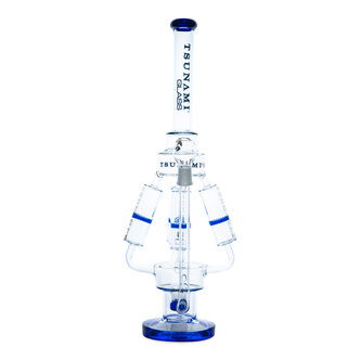 Bong med sprinkler-perk och fyrdubbel honeycomb 21'' (Tsunami Glass)