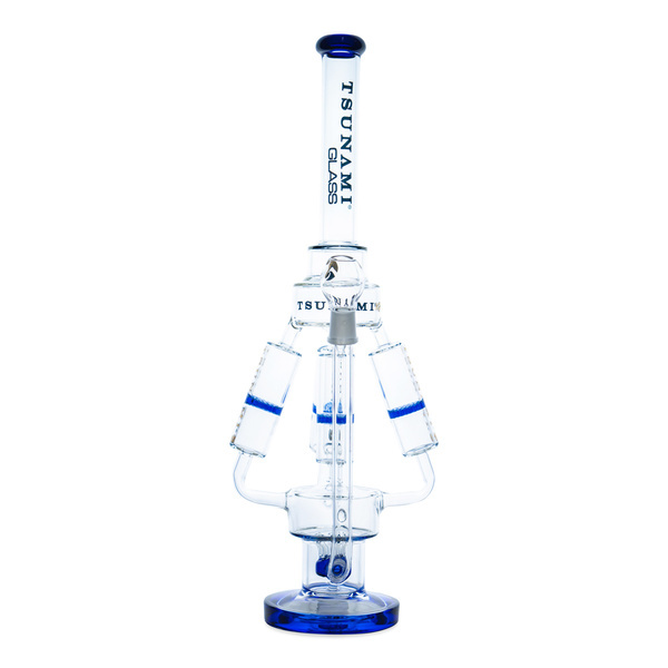 Bong med sprinkler-perk och fyrdubbel honeycomb 21'' (Tsunami Glass)