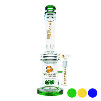 Bong med dubbelt honeycomb-perkolator, 16'' (Tsunami Glass)