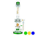 Button Dubbel honeycomb-perkolatorbong 16'' (Tsunami Glass)