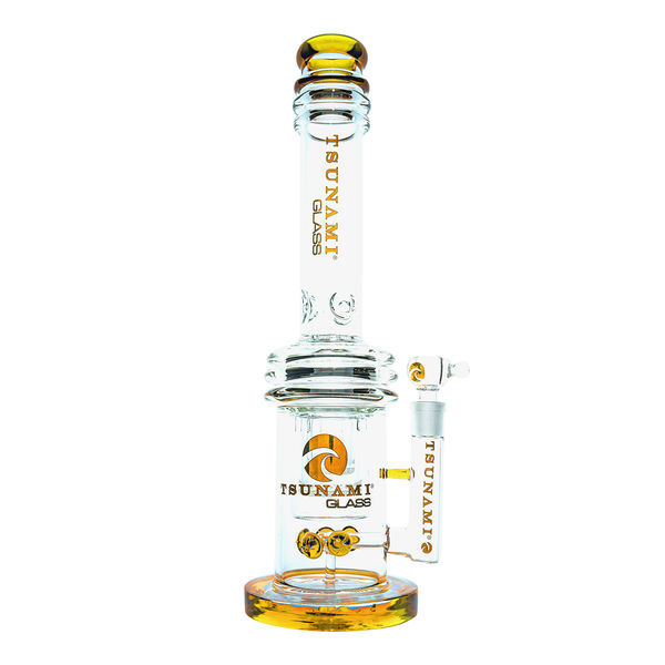 Button Dubbel honeycomb-perkolatorbong 16'' (Tsunami Glass)