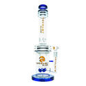 Button Dubbel honeycomb-perkolatorbong 16'' (Tsunami Glass)