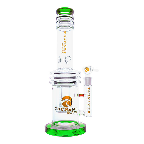 Triple Honeycomb Heart Perc Bong 17 tum (Tsunami Glass)