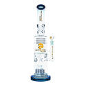 Barrel-duschhuvud Drum Honeycomb-bong 20'' (Tsunami Glass)