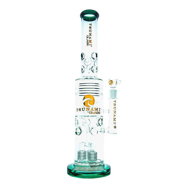 Barrel-duschhuvud Drum Honeycomb-bong 20'' (Tsunami Glass)
