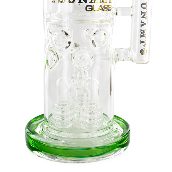 Barrel-duschhuvud Drum Honeycomb-bong 20'' (Tsunami Glass)