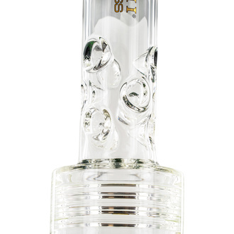 Barrel-duschhuvud Drum Honeycomb-bong 20'' (Tsunami Glass)
