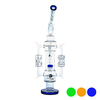 Bong med &aring;tervinning och duschmunstycke 20" (Tsunami Glass)