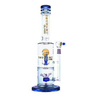 Sprinkler Cube Perc-bong 14'' (Tsunami Glass)
