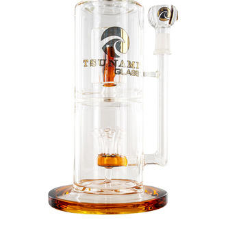 Sprinkler Cube Perc-bong 14'' (Tsunami Glass)