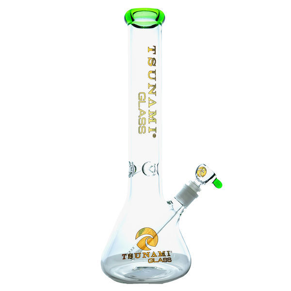 Bong med bägarglasfot och iskylare 15'' (Tsunami Glass)