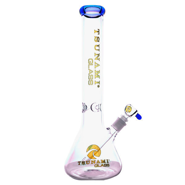 Bong med bägarglasfot och iskylare 15'' (Tsunami Glass)