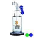 Dab rig med sidohals och showerhead-perkolator 10'' (Tsunami Glass)