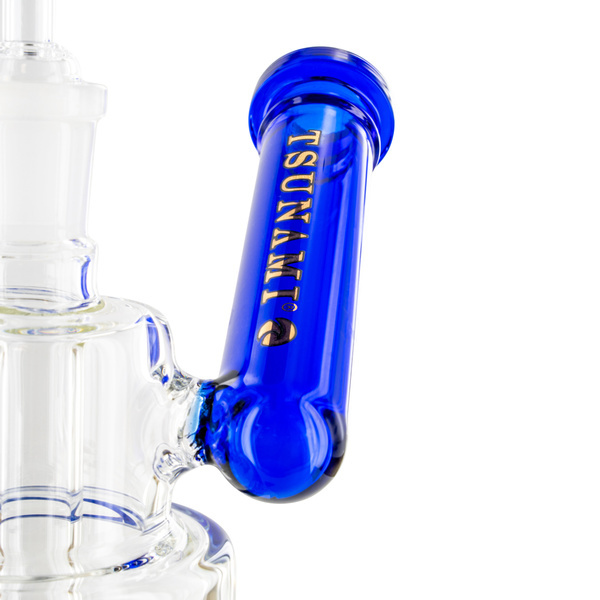 Dab rig med sidohals och showerhead-perkolator 10'' (Tsunami Glass)