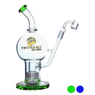 Dab rig med showerhead och glob 11'' (Tsunami Glass)