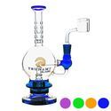 Dab-rigg med duschhuvud 8″ (Tsunami Glass)