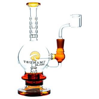 Dab-rigg med duschhuvud 8″ (Tsunami Glass)