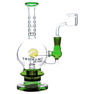 Dab-rigg med duschhuvud 8″ (Tsunami Glass)