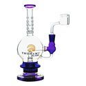 Dab-rigg med duschhuvud 8″ (Tsunami Glass)