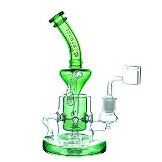 Dab rig med duschmunstycke och recycler 9 tum (Tsunami Glass)