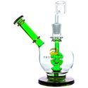 Dab rig med duschhuvudperkolator, sidohals och dome, 8″ (Tsunami Glass)