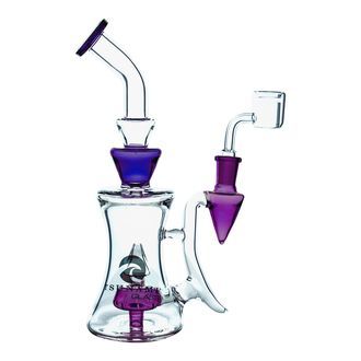 Dab rig med duschmunstycke och pyramid, 10" (Tsunami Glass)
