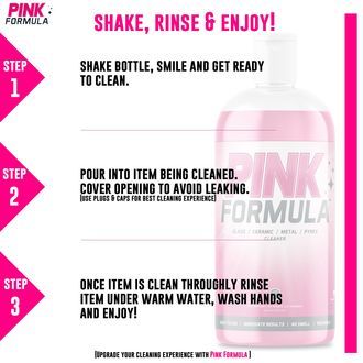 Icke-slipande glasrengöring 16 oz (rosa formula)