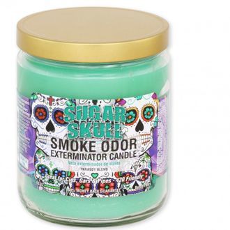 Candle Sugar Skulls (luktborttagare f&ouml;r r&ouml;k) 13 oz