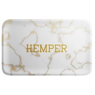 Lyxig rullbricka i vit marmor (Hemper)