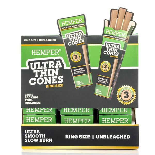 Hemper ultratunna bruna king size-konor