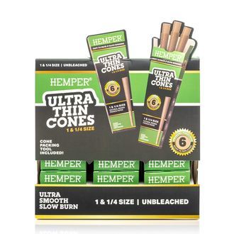 Hemper ultratunna bruna 1¼-konor