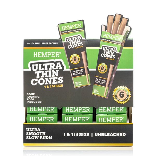 Hemper ultratunna bruna 1¼-konor