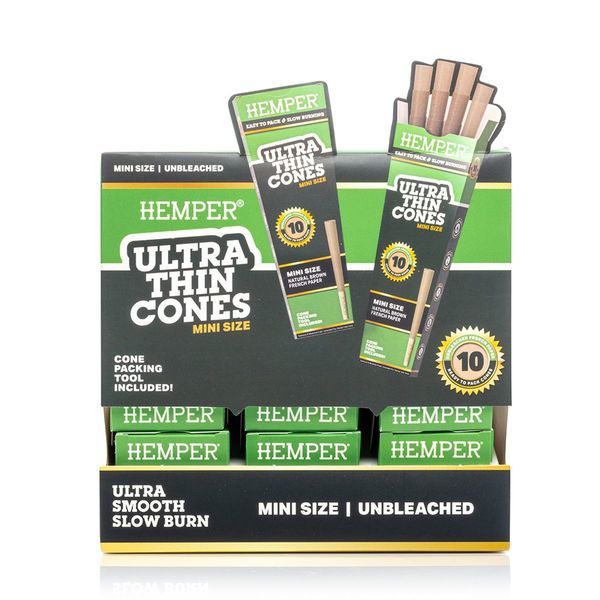 Hemper ultratunna bruna minikonor