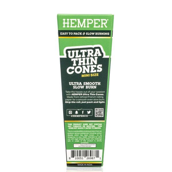 Hemper ultratunna vita minikonor