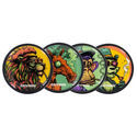Blazing Beasts metallkvarnkollektion (Zamnesia) – 4-delad Ø50 mm