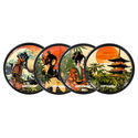 Rising Sun metallkvarnkollektion (Zamnesia) – 4-delad Ø50 mm