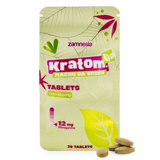 Mikrodoseringstabletter med kratom &ndash; Maeng Da Green (Zamnesia)