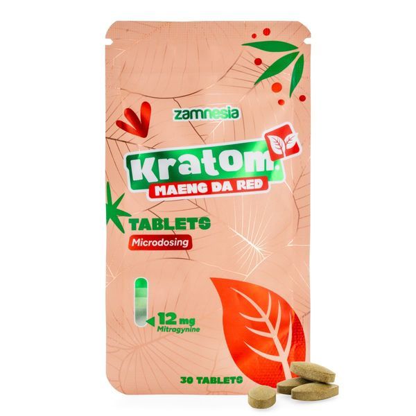 Kratom-mikrodoseringstabletter – Maeng Da Red (Zamnesia)