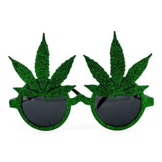 Solglas&ouml;gon med ganja-blad