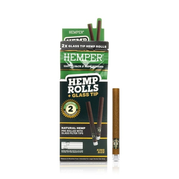 King Size-rullar + glastip 2-pack (Hemper)