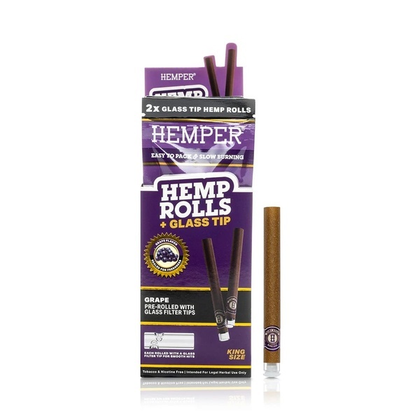 King Size-rullar + glastip 2-pack (Hemper)