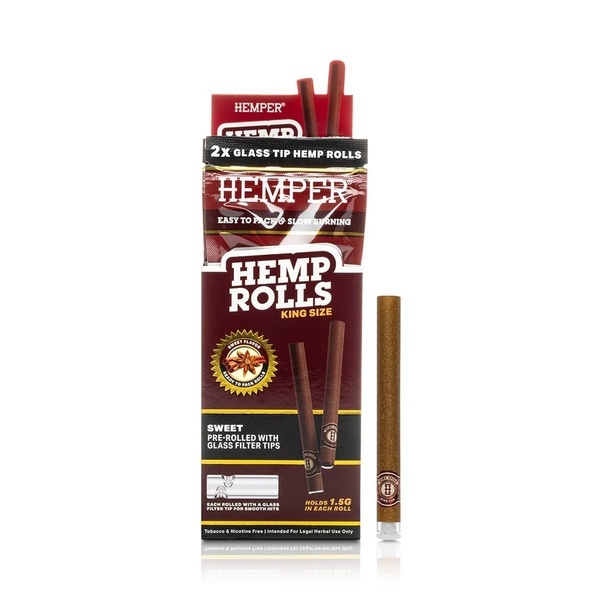 King Size-rullar + glastip 2-pack (Hemper)