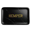 Lyxig rullbricka i svart marmor (Hemper)