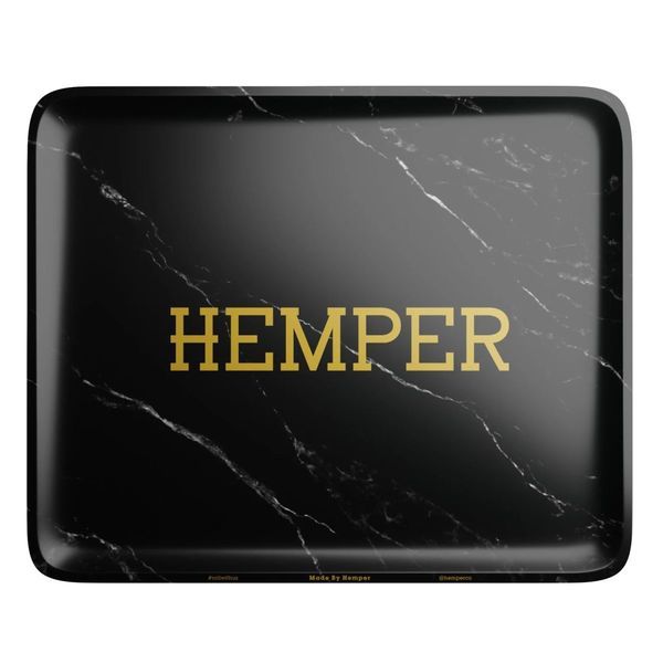 Lyxig rullbricka i svart marmor (Hemper)