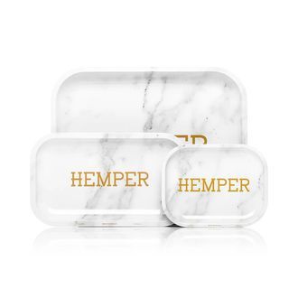 Lyxig rullbricka i vit marmor (Hemper)