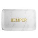 Lyxig rullbricka i vit marmor (Hemper)